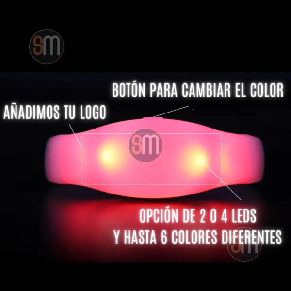 4 Brazalete LED Controlado por Consola