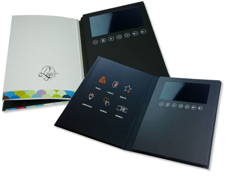 Video Brochures: personaliza el diseño y tamaño del brochure, el tamaño de la pantalla y la distribución de los botones.