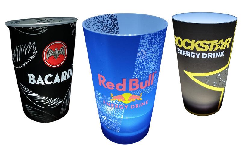 Lentes LED controlados por app o manualmente.