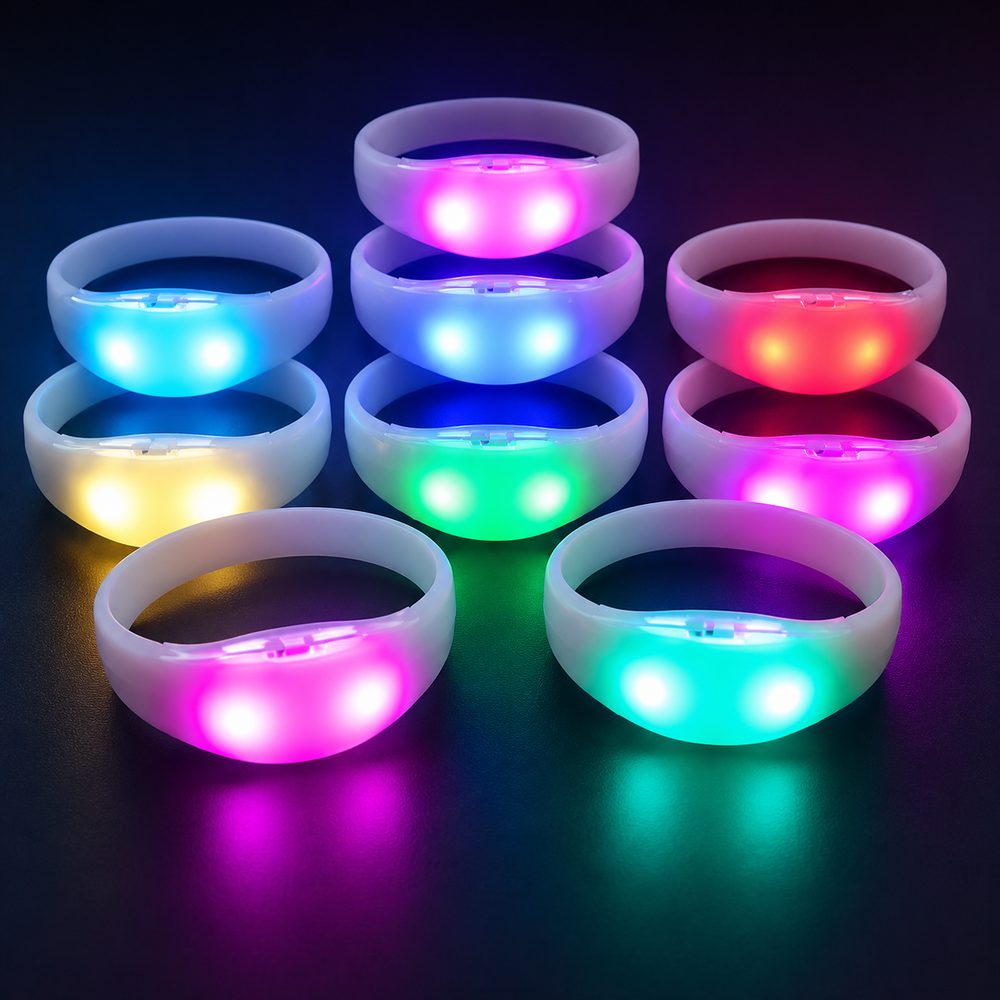 Pulseras LED autorrítmicas encendidas