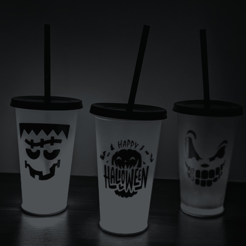 Vasos LED de Halloween apagados